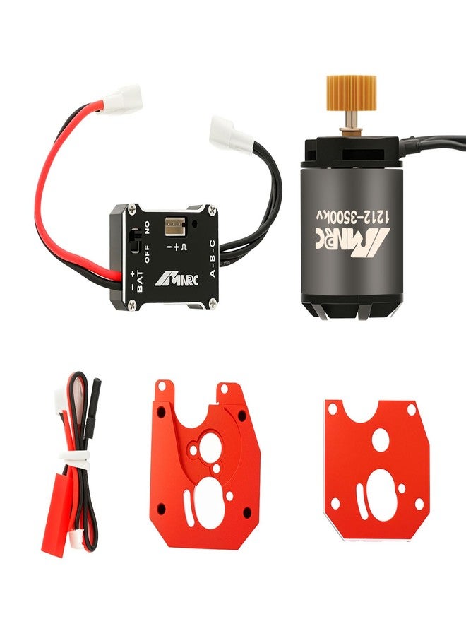 NMNRC 1212 3500kv Brushless Motor & 25A Brushless ESC & Transmission Case Kit for 1/24 Axial SCX24 AX24 Upgrades Part - Image 1